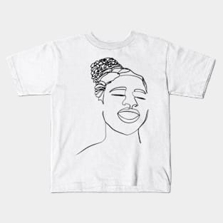 Happy black woman Kids T-Shirt